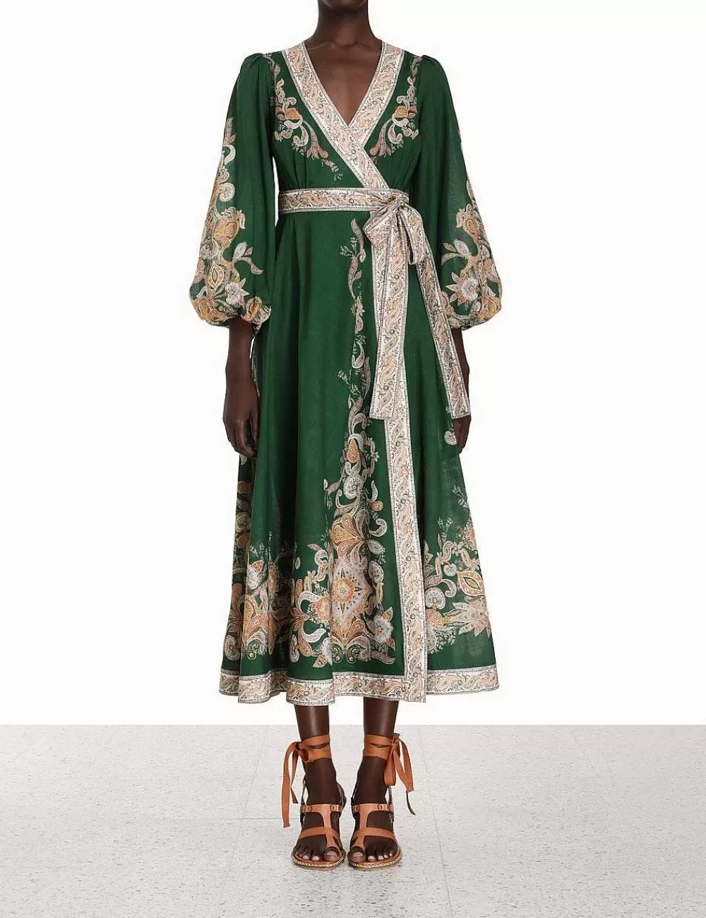 Discount ZIMMERMANN Devi Wrap Midi Dress