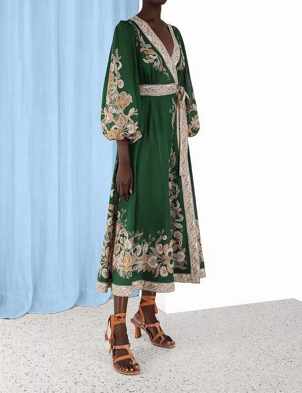 Discount ZIMMERMANN Devi Wrap Midi Dress
