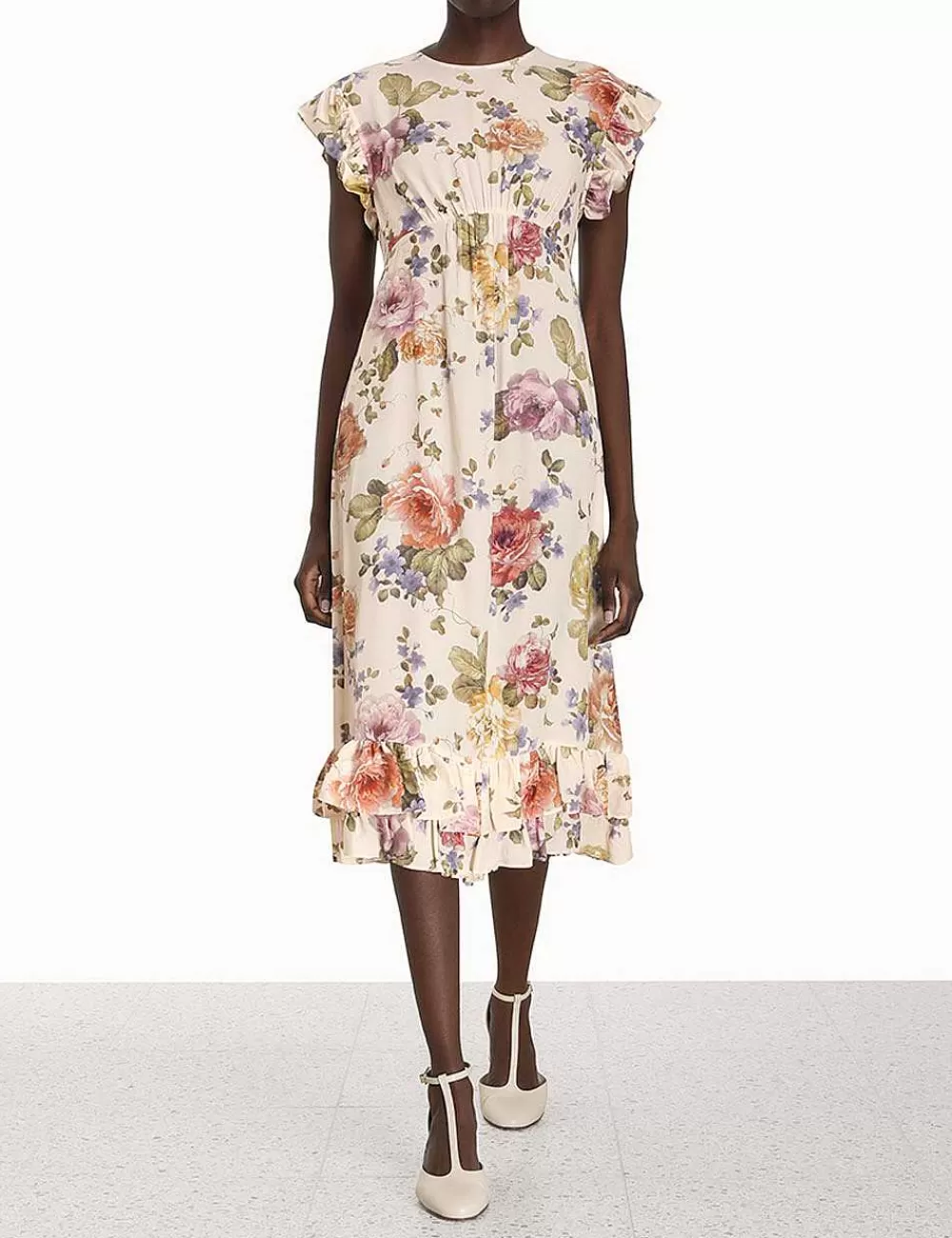 Best Sale ZIMMERMANN Frill Midi Dress