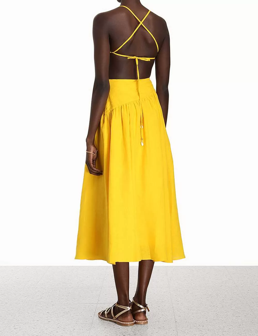 Fashion ZIMMERMANN Ginger Asymmetric Midi Dress