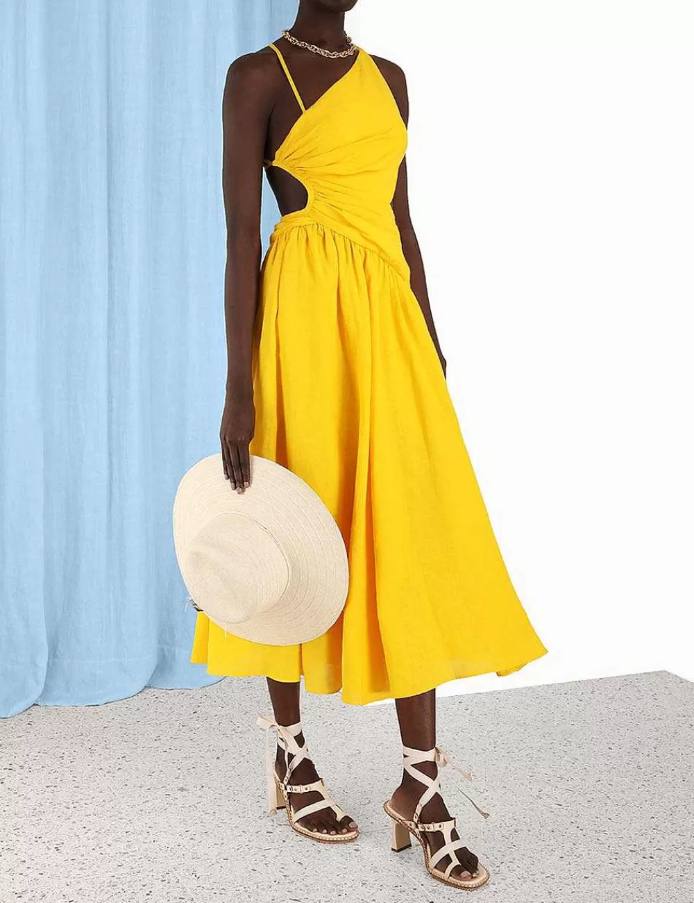 Fashion ZIMMERMANN Ginger Asymmetric Midi Dress