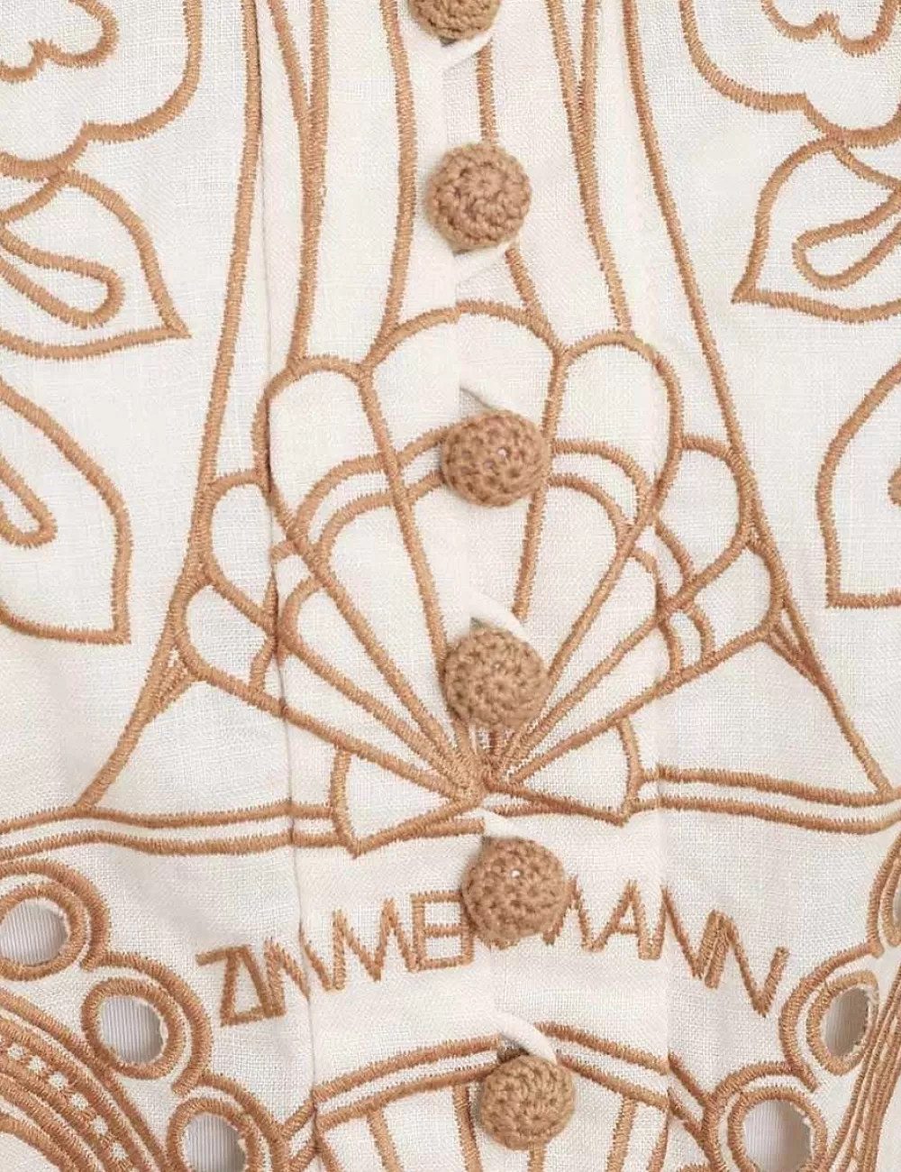 Cheap ZIMMERMANN Ginger Embroidered Shirt Dress