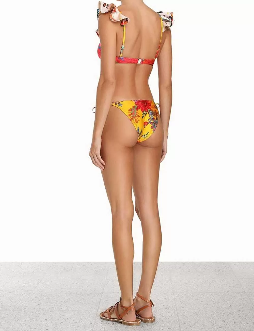 Store ZIMMERMANN Ginger Frill Shoulder Bikini