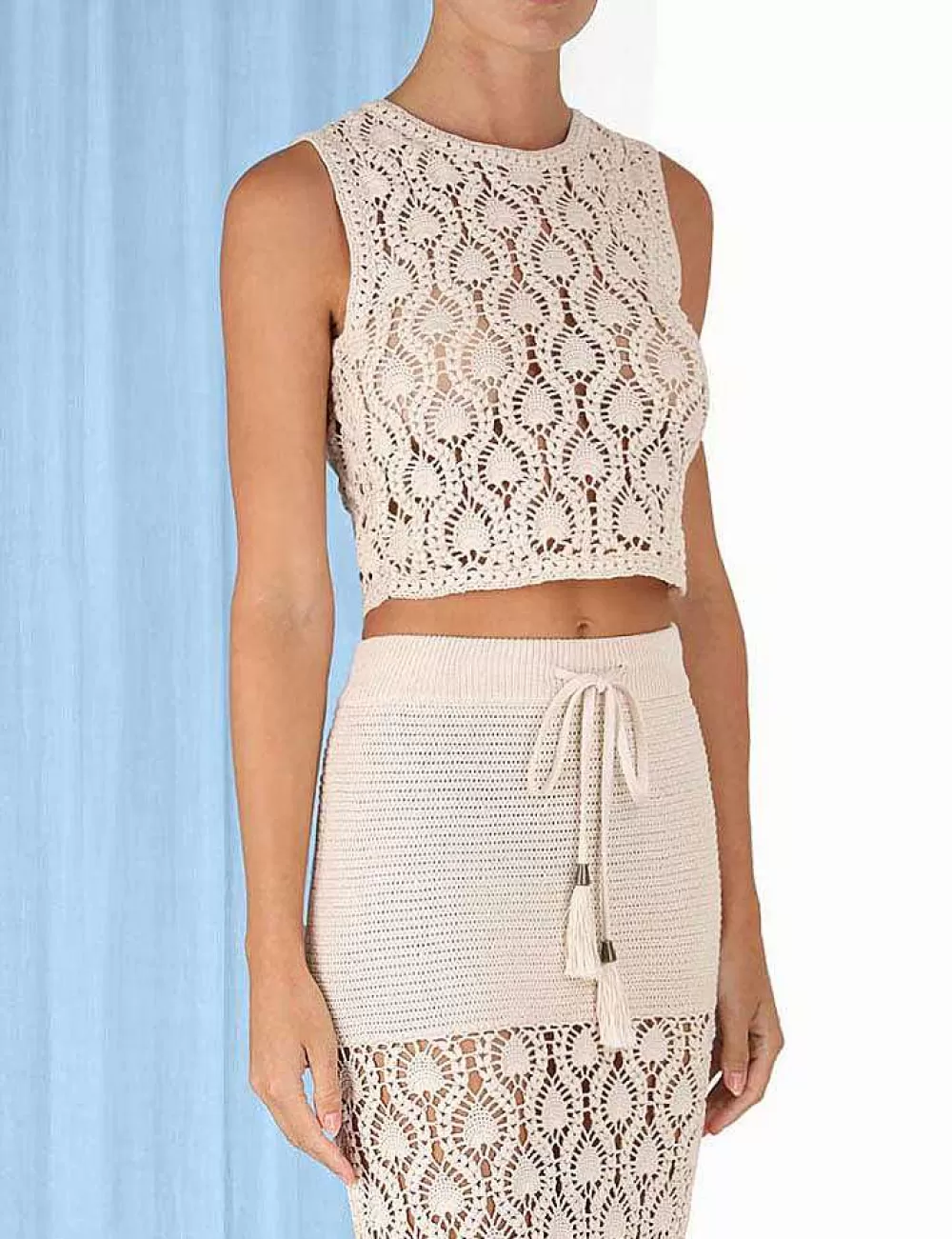 Cheap ZIMMERMANN Ginger Hand Crochet Midi Skirt