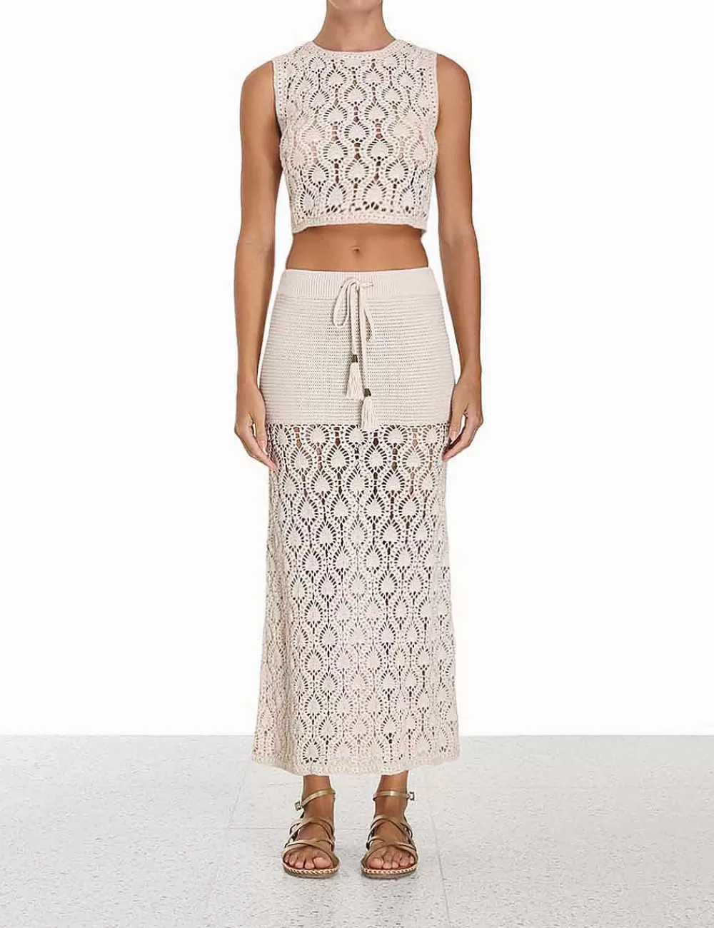 Best ZIMMERMANN Ginger Hand Crochet Tank