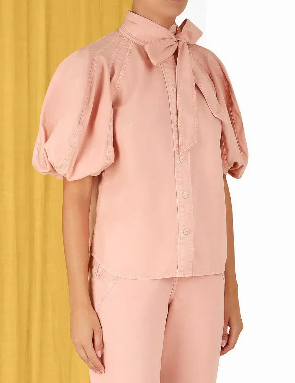 Best ZIMMERMANN Ginger Lantern Sleeve Shirt