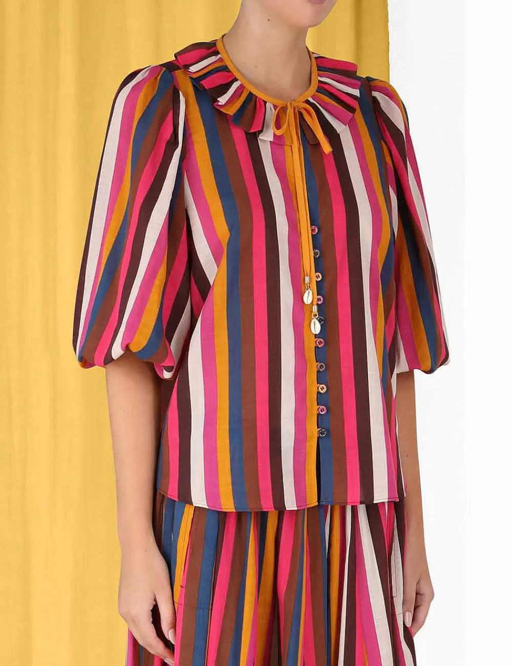Best Sale ZIMMERMANN Ginger Ruffle Neck Top
