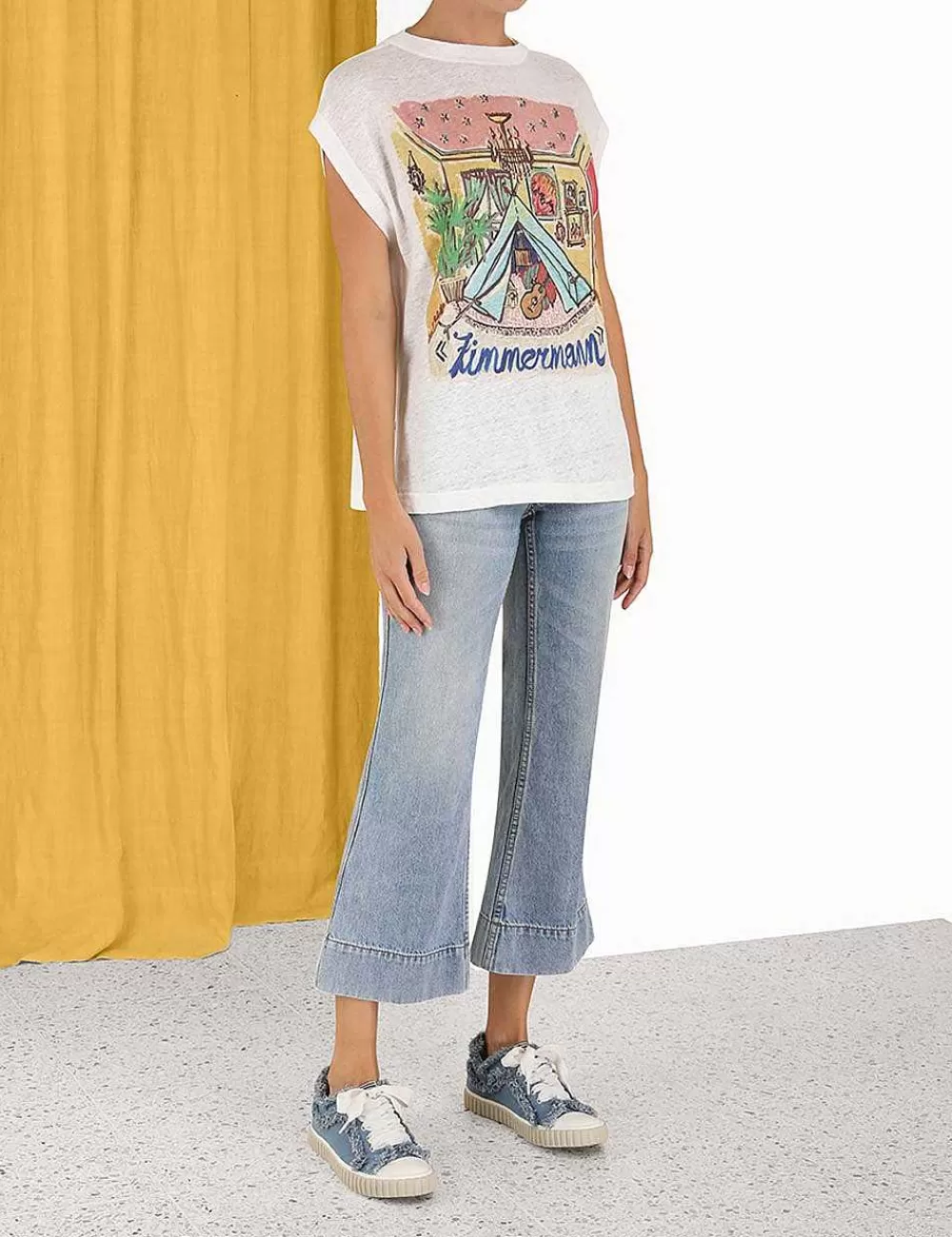 Outlet ZIMMERMANN Ginger Sleeveless Tee