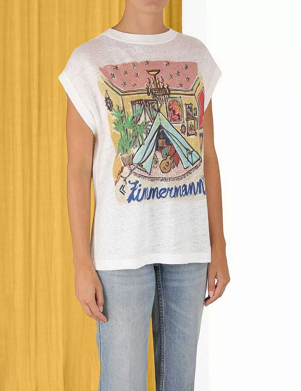Outlet ZIMMERMANN Ginger Sleeveless Tee