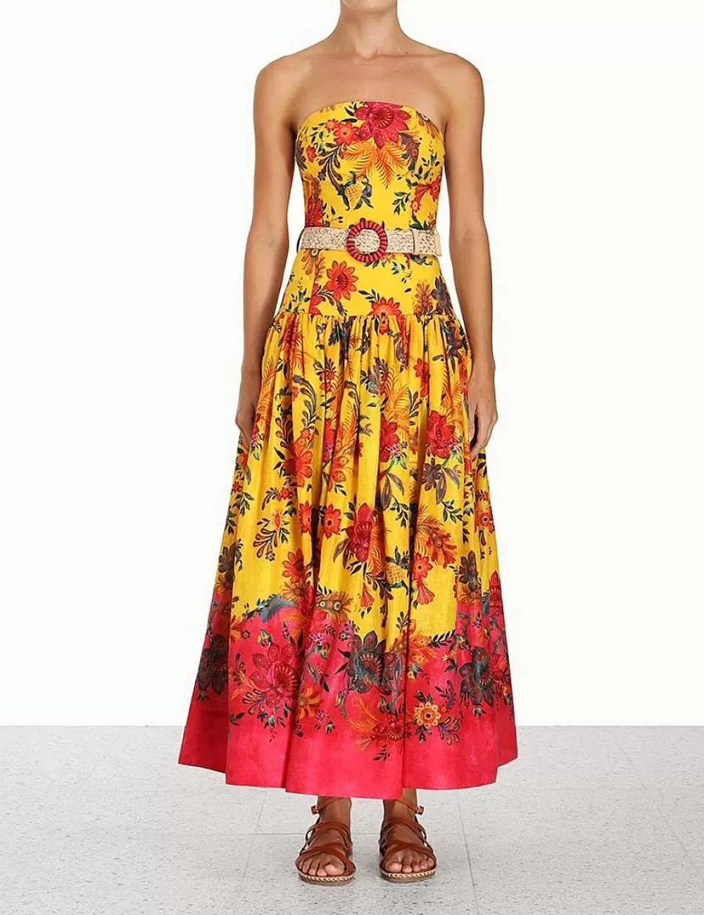 Discount ZIMMERMANN Ginger Strapless Midi Dress