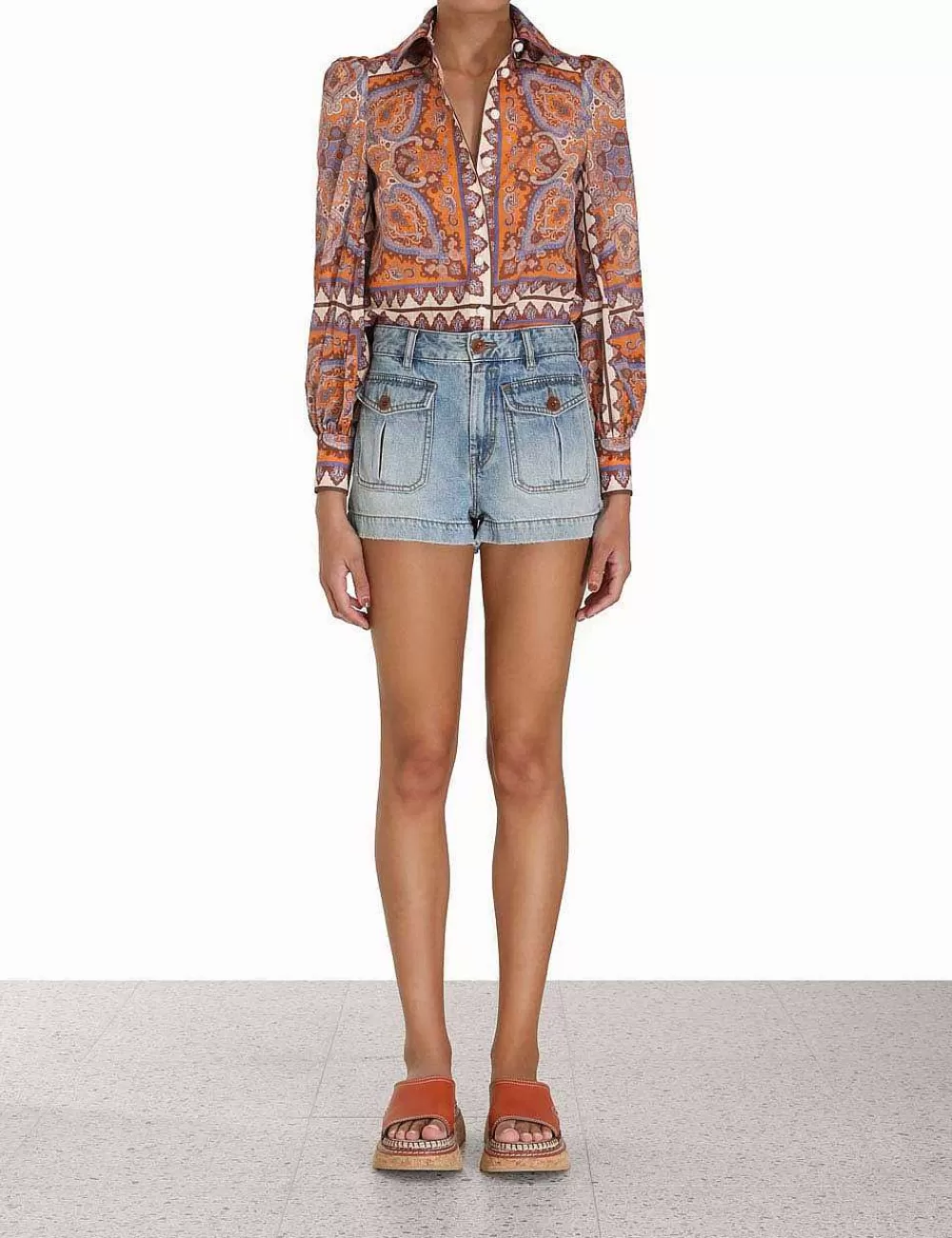 Outlet ZIMMERMANN Halcyon Blouson Blouse