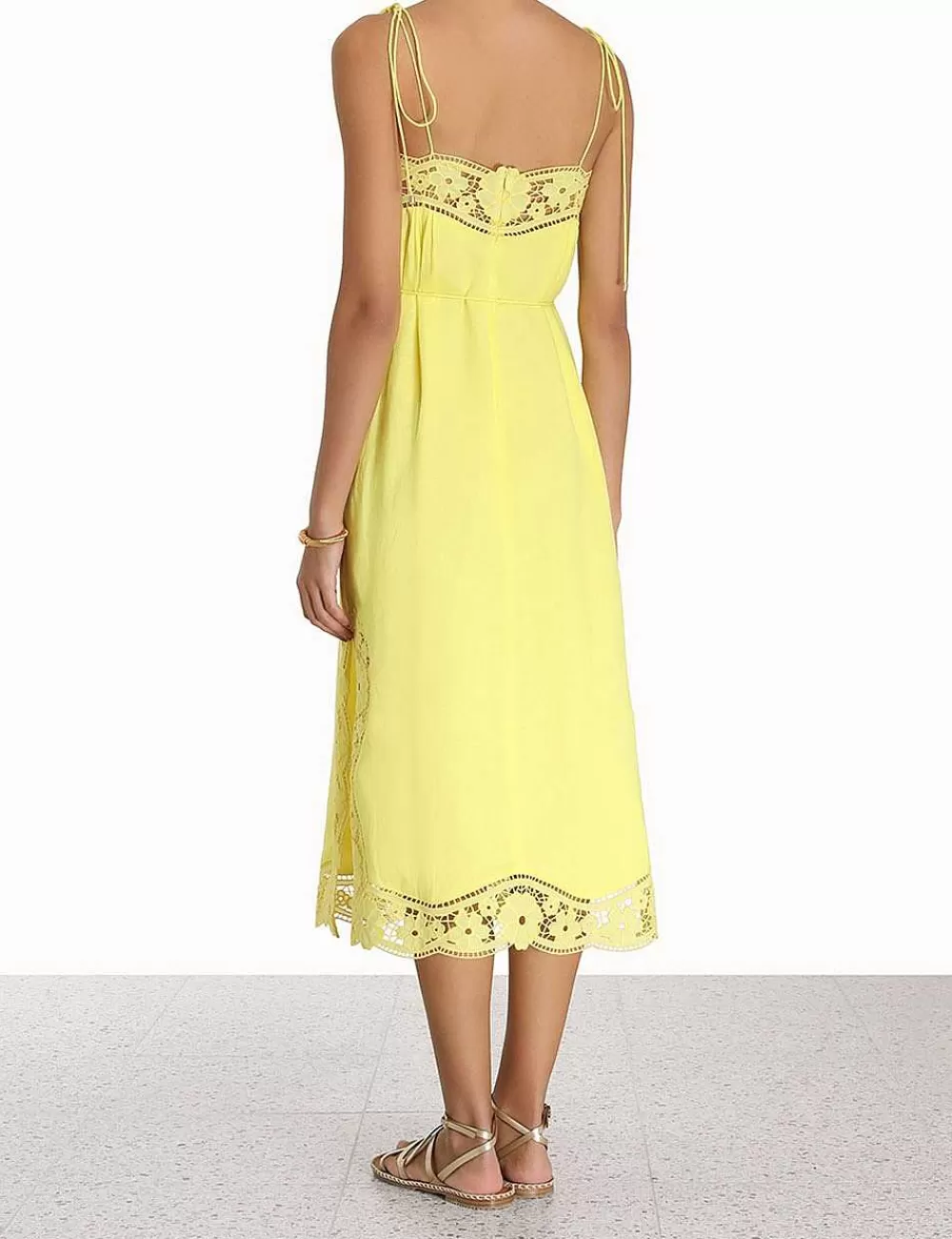 Shop ZIMMERMANN Halcyon Broderie Slip Dress