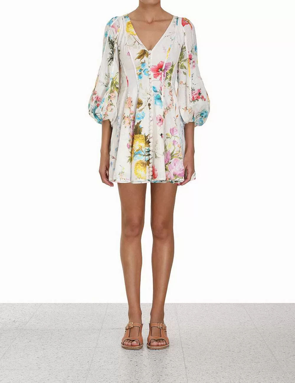 Fashion ZIMMERMANN Halcyon Panelled Mini Dress