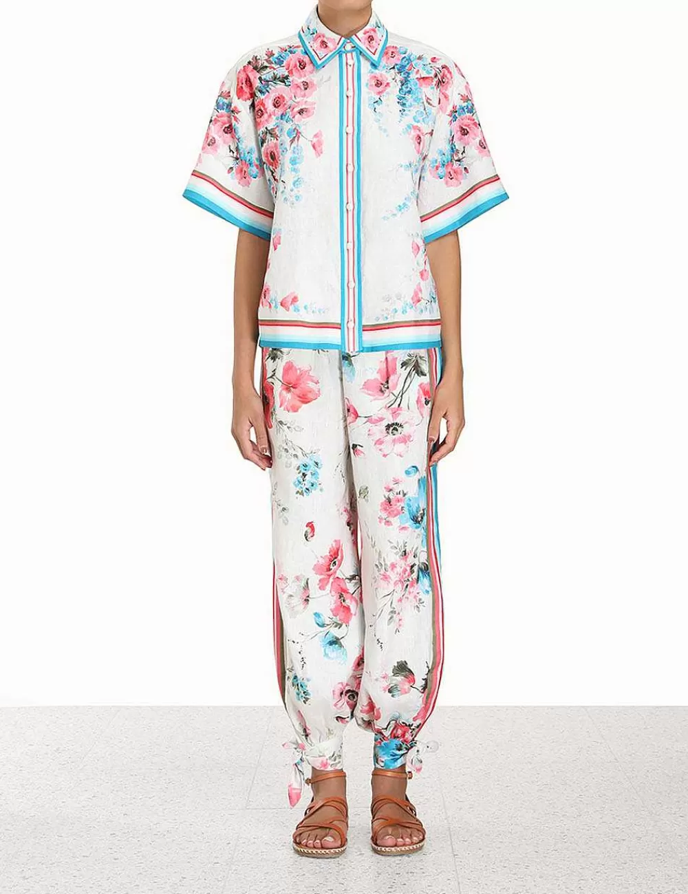 Clearance ZIMMERMANN Halcyon Stripe Harem Pant