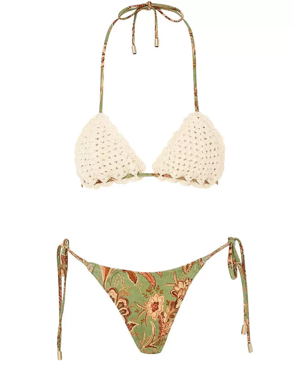 Fashion ZIMMERMANN Junie Chevron Crochet Bikini