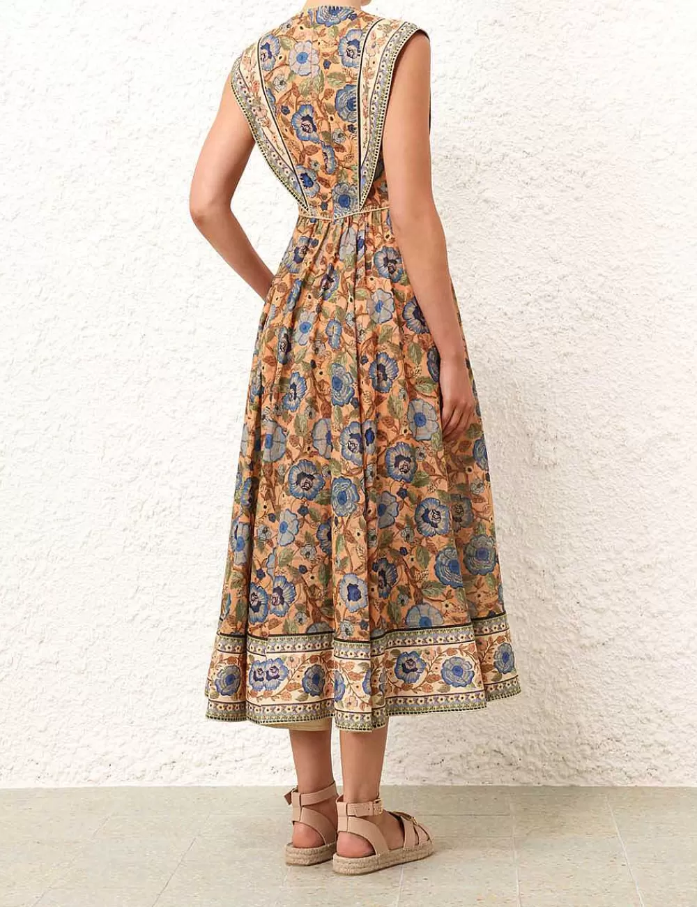 Cheap ZIMMERMANN Junie Spliced Midi Dress