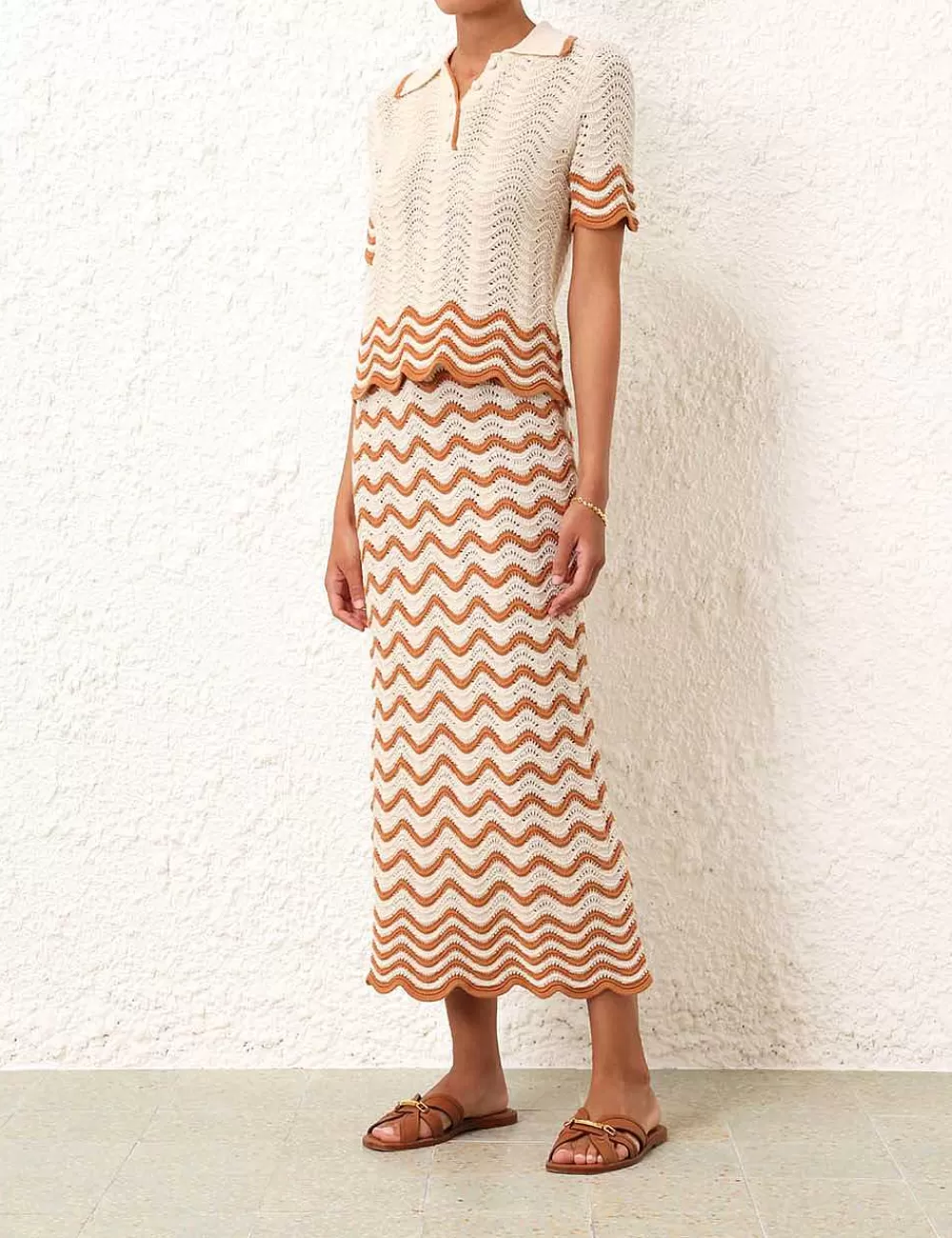 Cheap ZIMMERMANN Junie Textured Knit Skirt