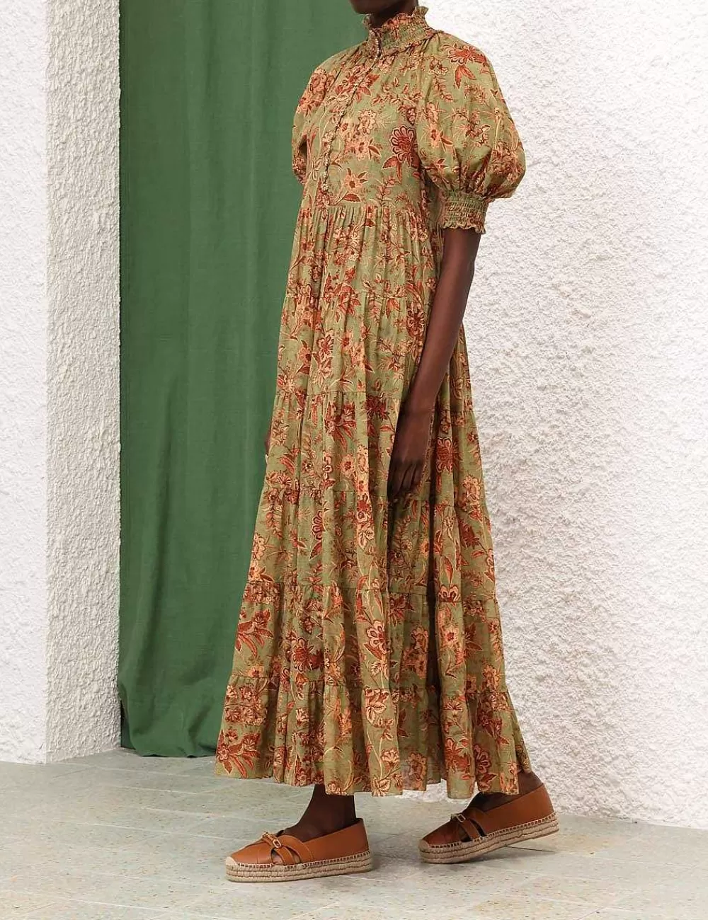 Discount ZIMMERMANN Junie Tiered Swing Maxi Dress