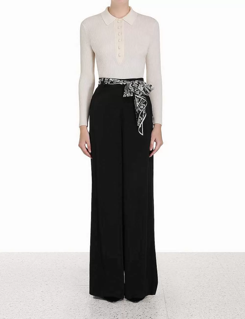 Shop ZIMMERMANN Knit Polo Top