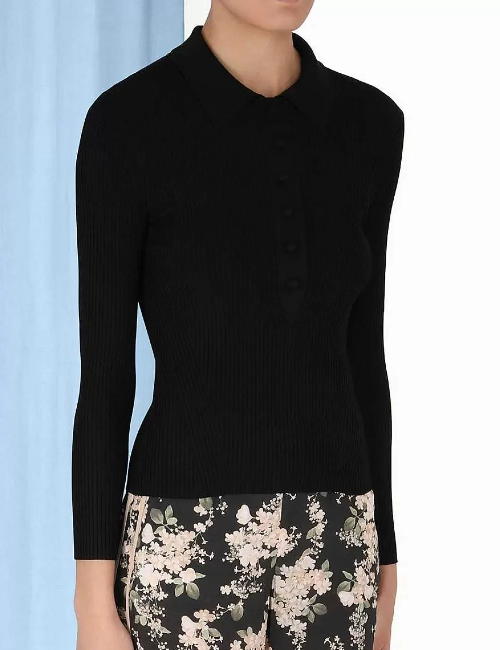 Shop ZIMMERMANN Knit Polo Top