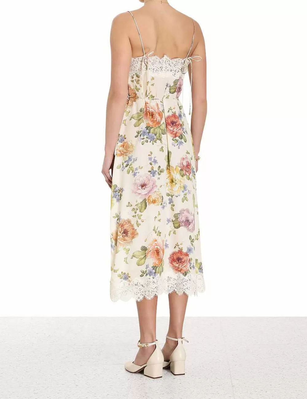 Sale ZIMMERMANN Lace Panel Slip Midi