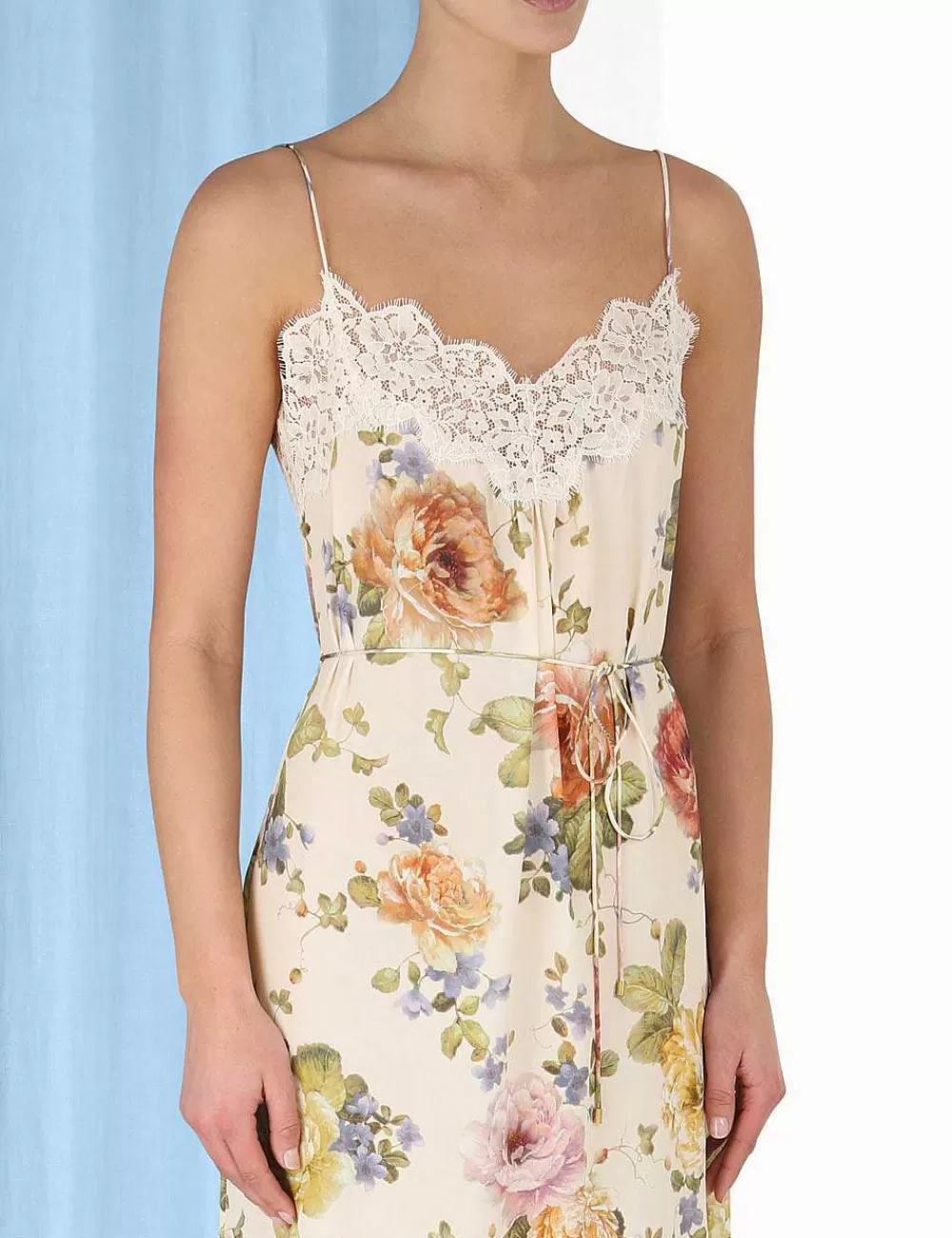 Hot ZIMMERMANN Lace Panel Slip Midi