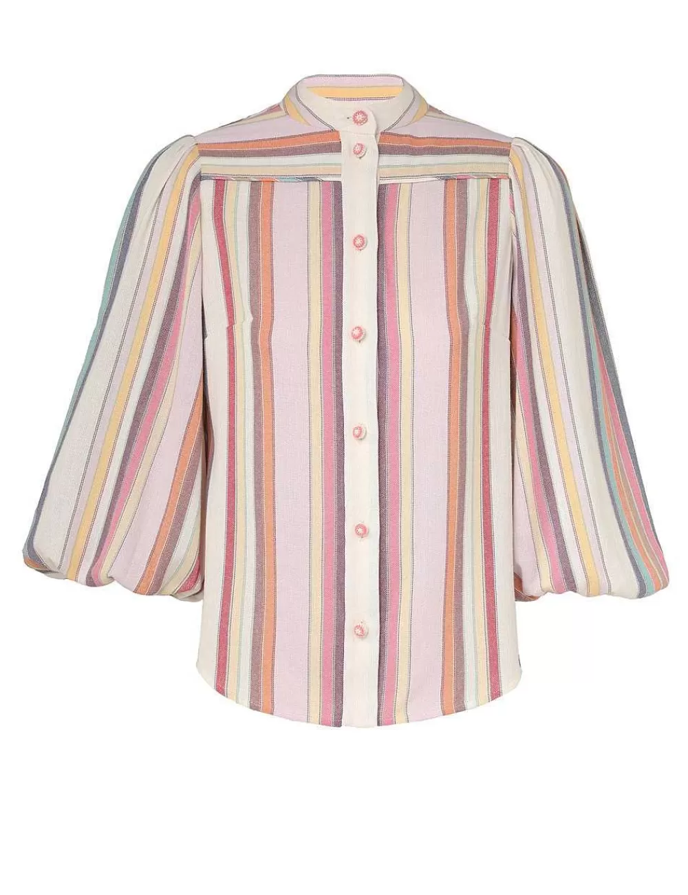 Store ZIMMERMANN Lexi Blouson Stripe Shirt