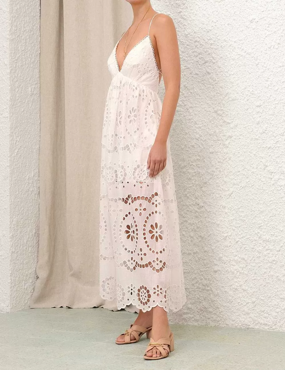 Discount ZIMMERMANN Lexi Embroidered Slip Dress