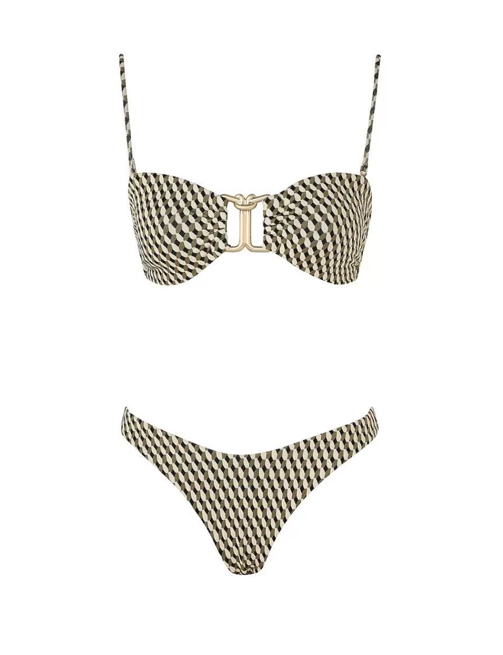 New ZIMMERMANN Lexi Textured Knot Trim Bikini