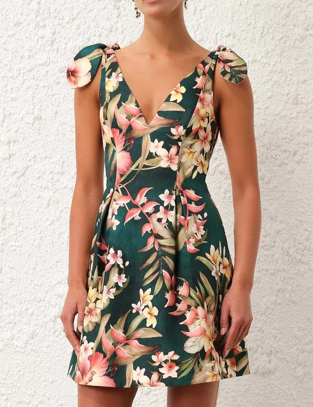 Shop ZIMMERMANN Lexi Tie Mini Dress