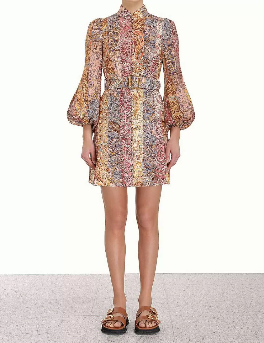 Cheap ZIMMERMANN Luminosity Belted Mini Dress