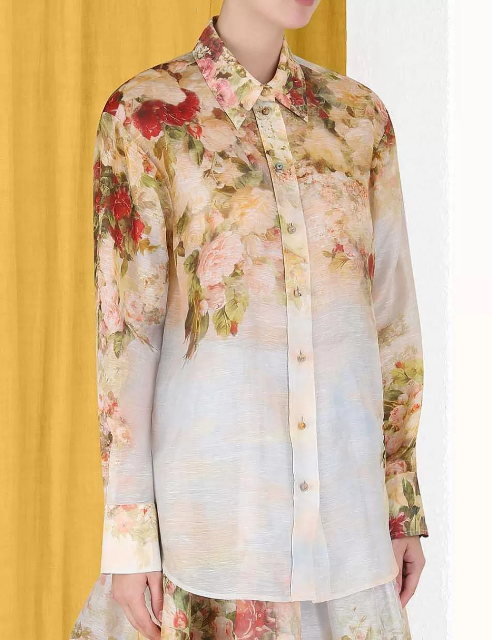 Outlet ZIMMERMANN Luminosity Button Up Shirt