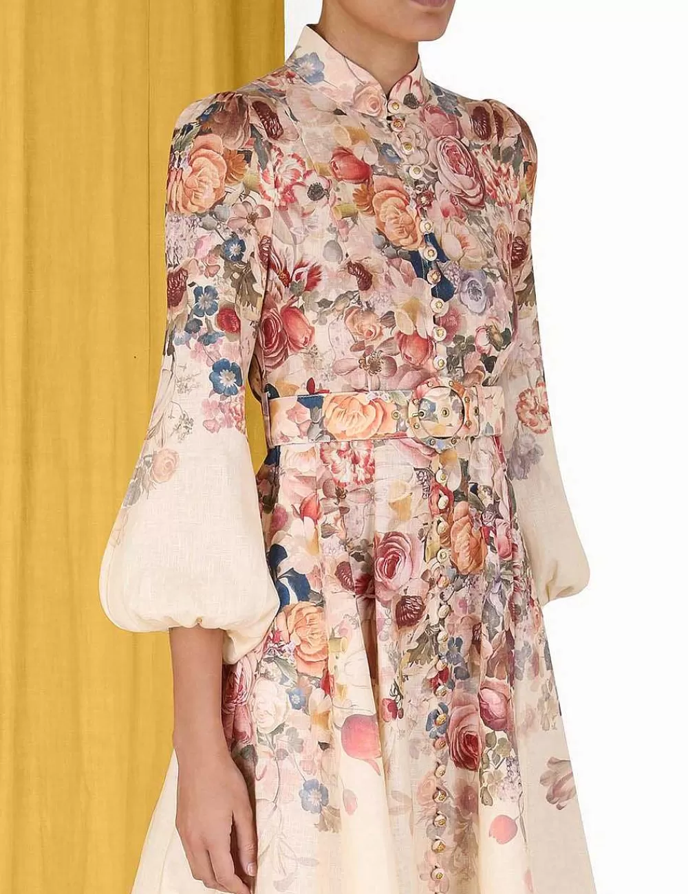 Fashion ZIMMERMANN Luminosity Buttoned Midi Dress