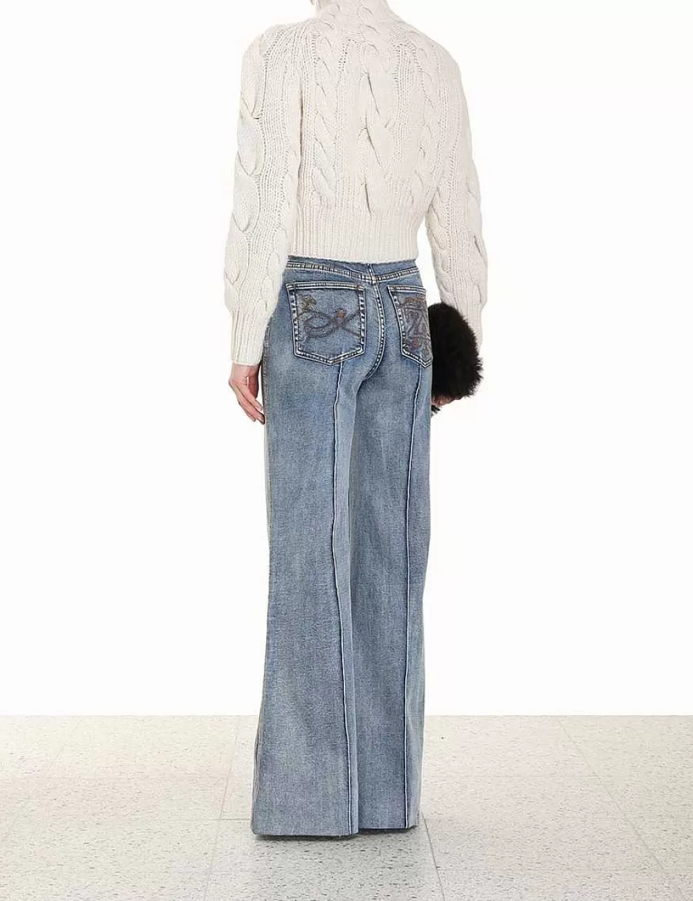 Cheap ZIMMERMANN Luminosity Cable Sweater