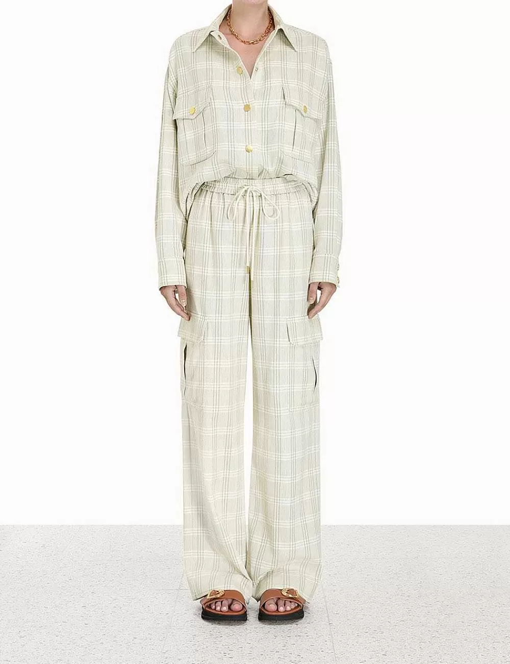 Best Sale ZIMMERMANN Luminosity Check Shirt