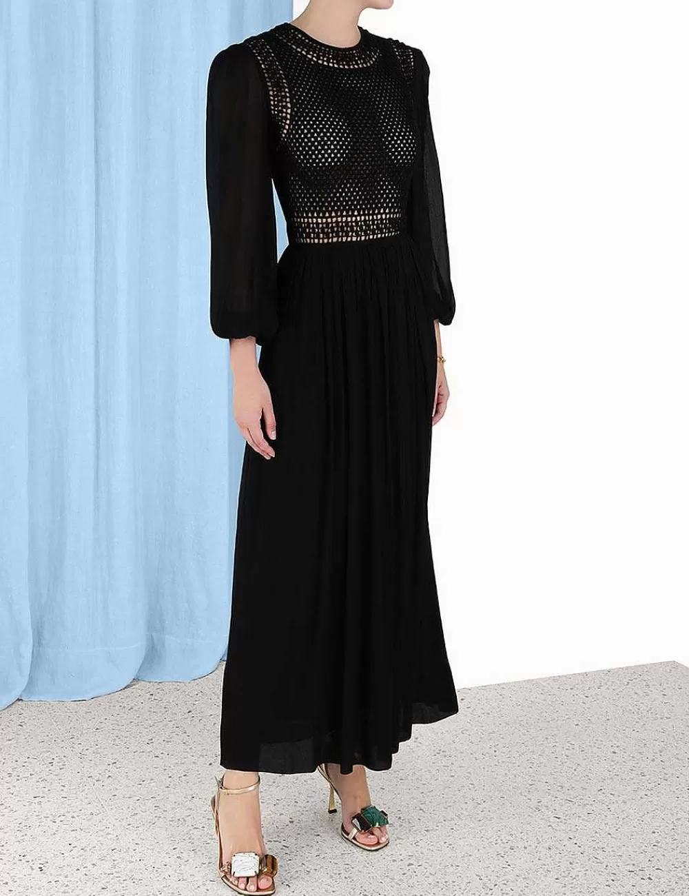 Hot ZIMMERMANN Luminosity Crochet Bodice Midi