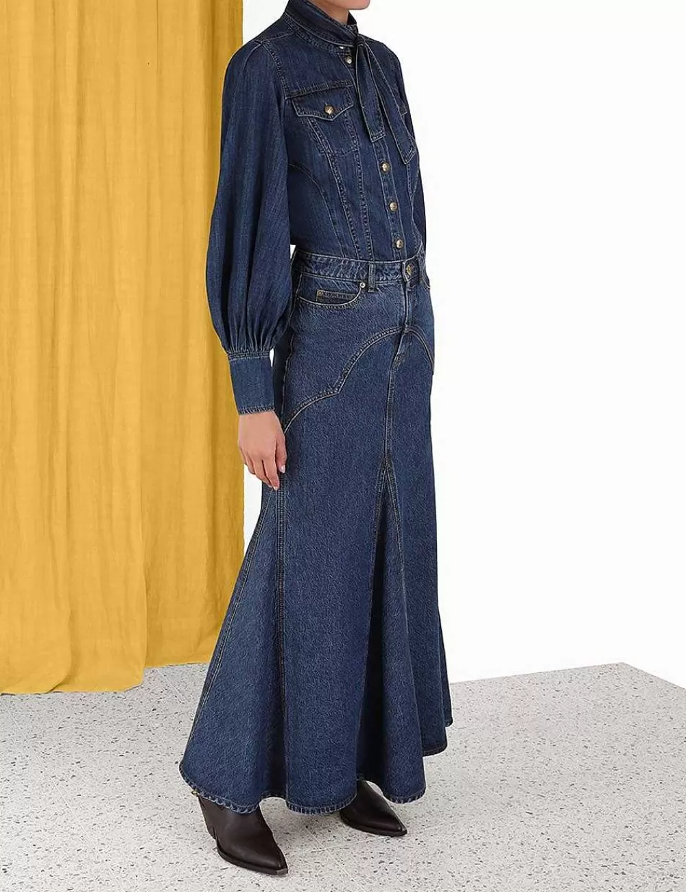 Flash Sale ZIMMERMANN Luminosity Denim Corset Shirt