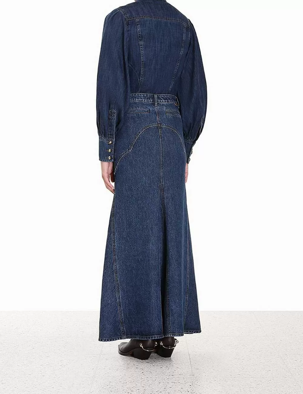 Sale ZIMMERMANN Luminosity Denim Corset Shirt