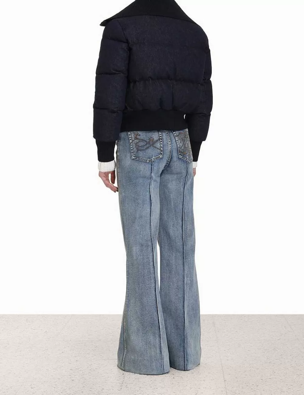 Best Sale ZIMMERMANN Luminosity Denim Down Jacket