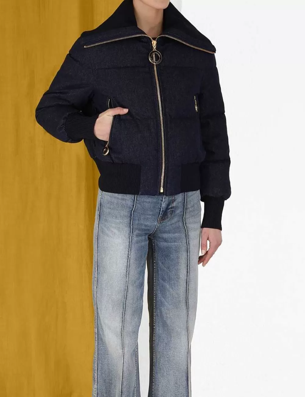 Store ZIMMERMANN Luminosity Denim Down Jacket