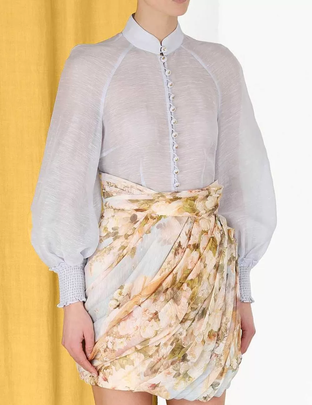 Sale ZIMMERMANN Luminosity Drape Mini Skirt