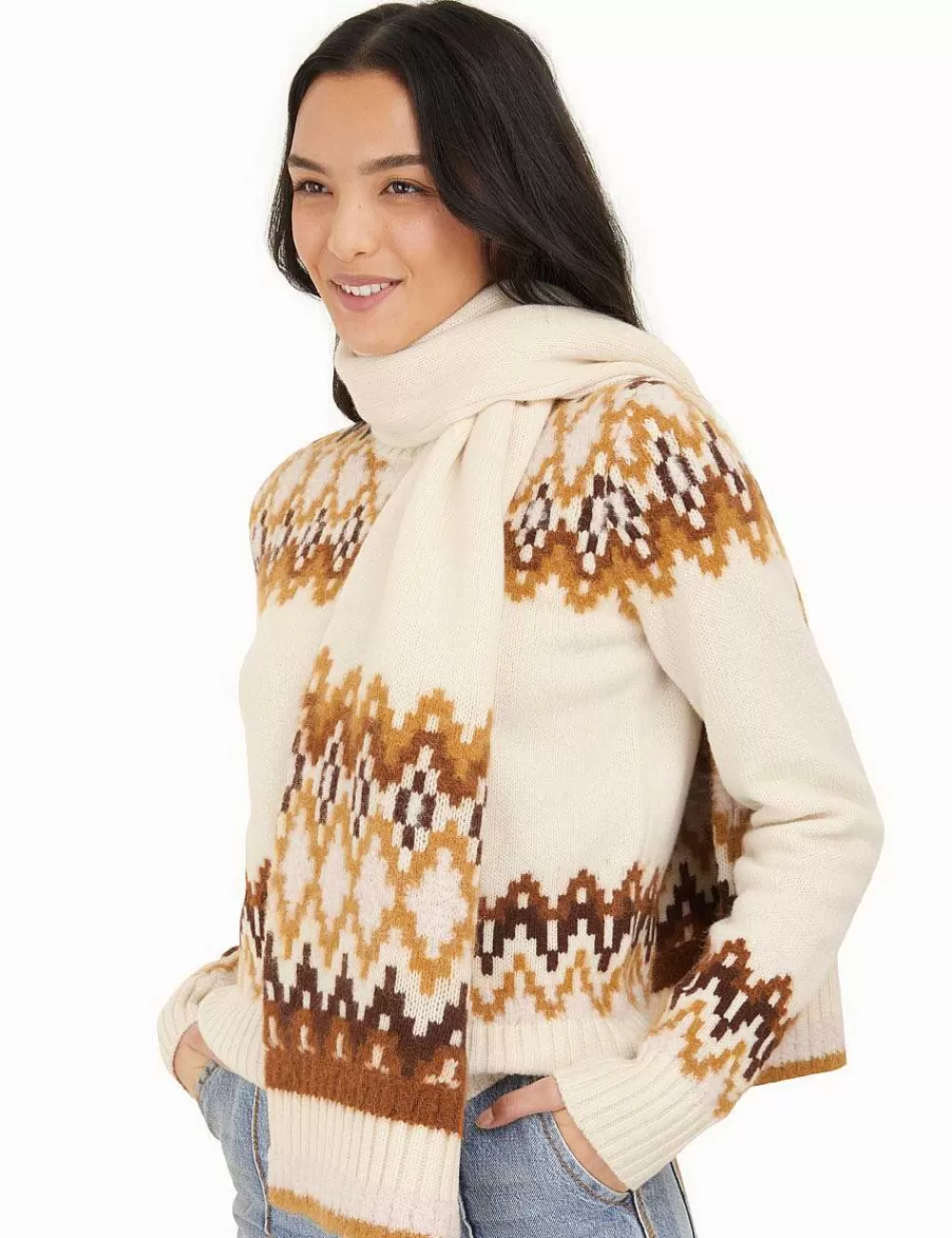 Fashion ZIMMERMANN Luminosity Fair Isle Scarf