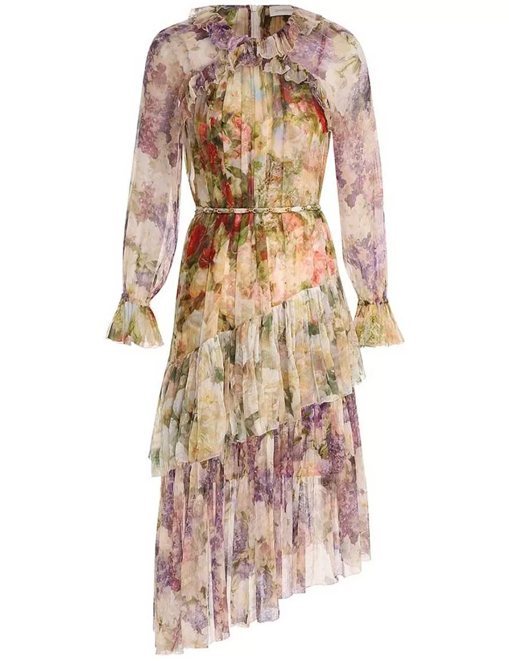 Cheap ZIMMERMANN Luminosity Frill Midi Dress