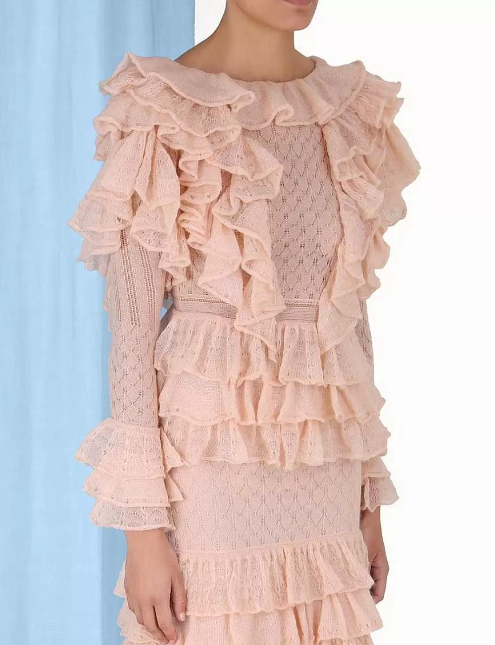 Outlet ZIMMERMANN Luminosity Frill V-Neck Top