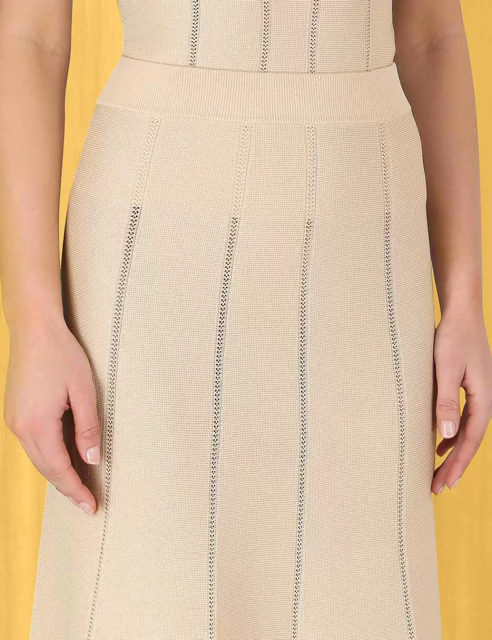 Fashion ZIMMERMANN Luminosity Knit Panelled Skirt