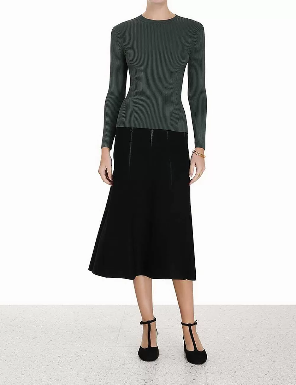 Sale ZIMMERMANN Luminosity Knit Panelled Skirt