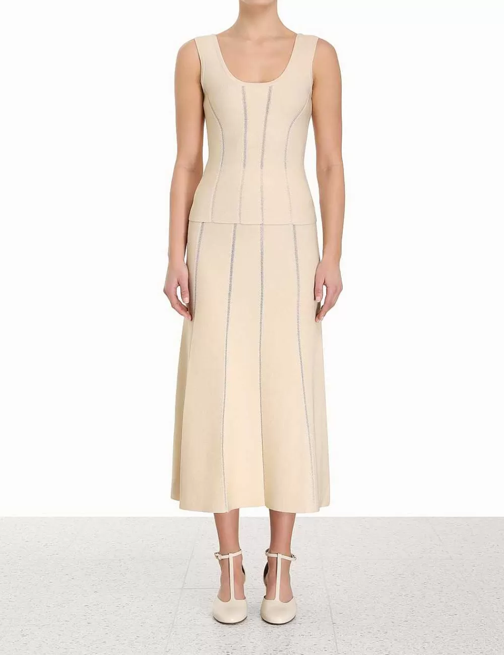 Clearance ZIMMERMANN Luminosity Knit Panelled Tank