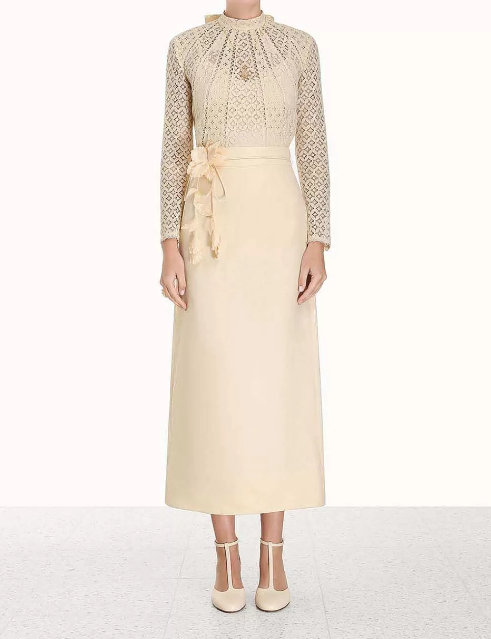 Best Sale ZIMMERMANN Luminosity Lace Paneled Blouse