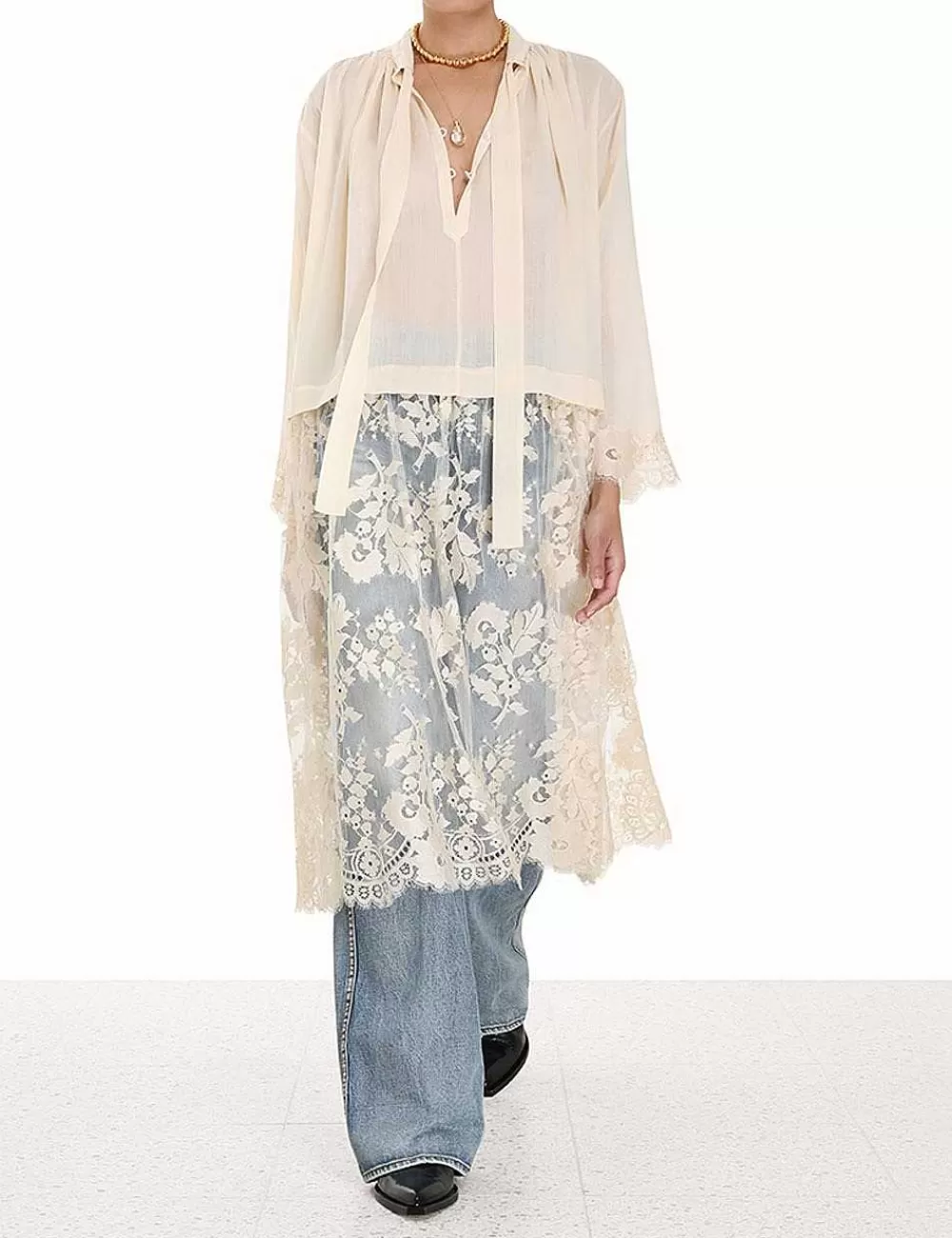 Discount ZIMMERMANN Luminosity Lace Shirt