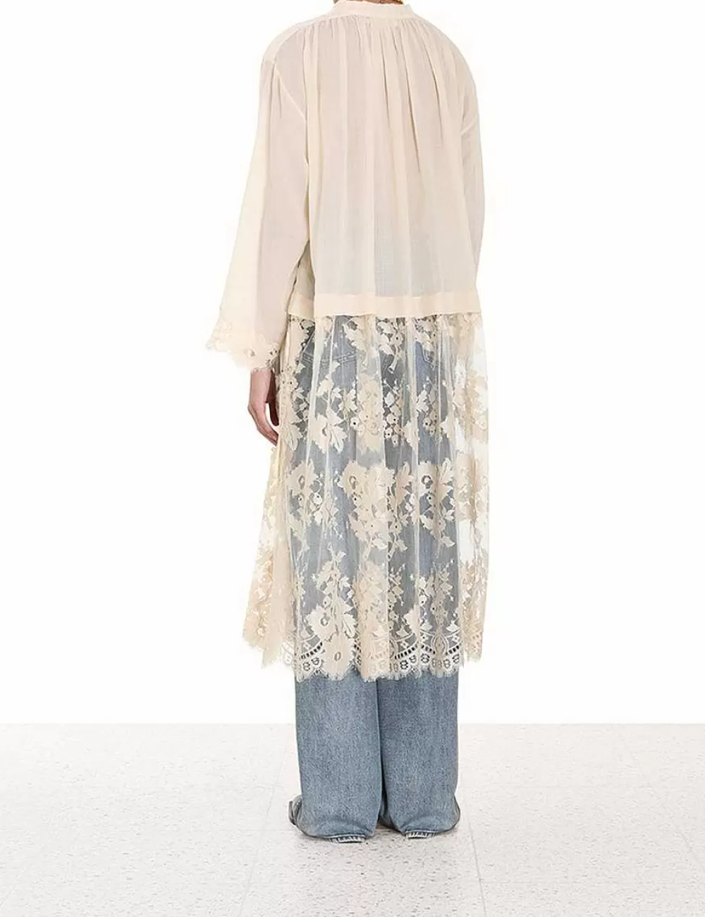 Store ZIMMERMANN Luminosity Lace Shirt